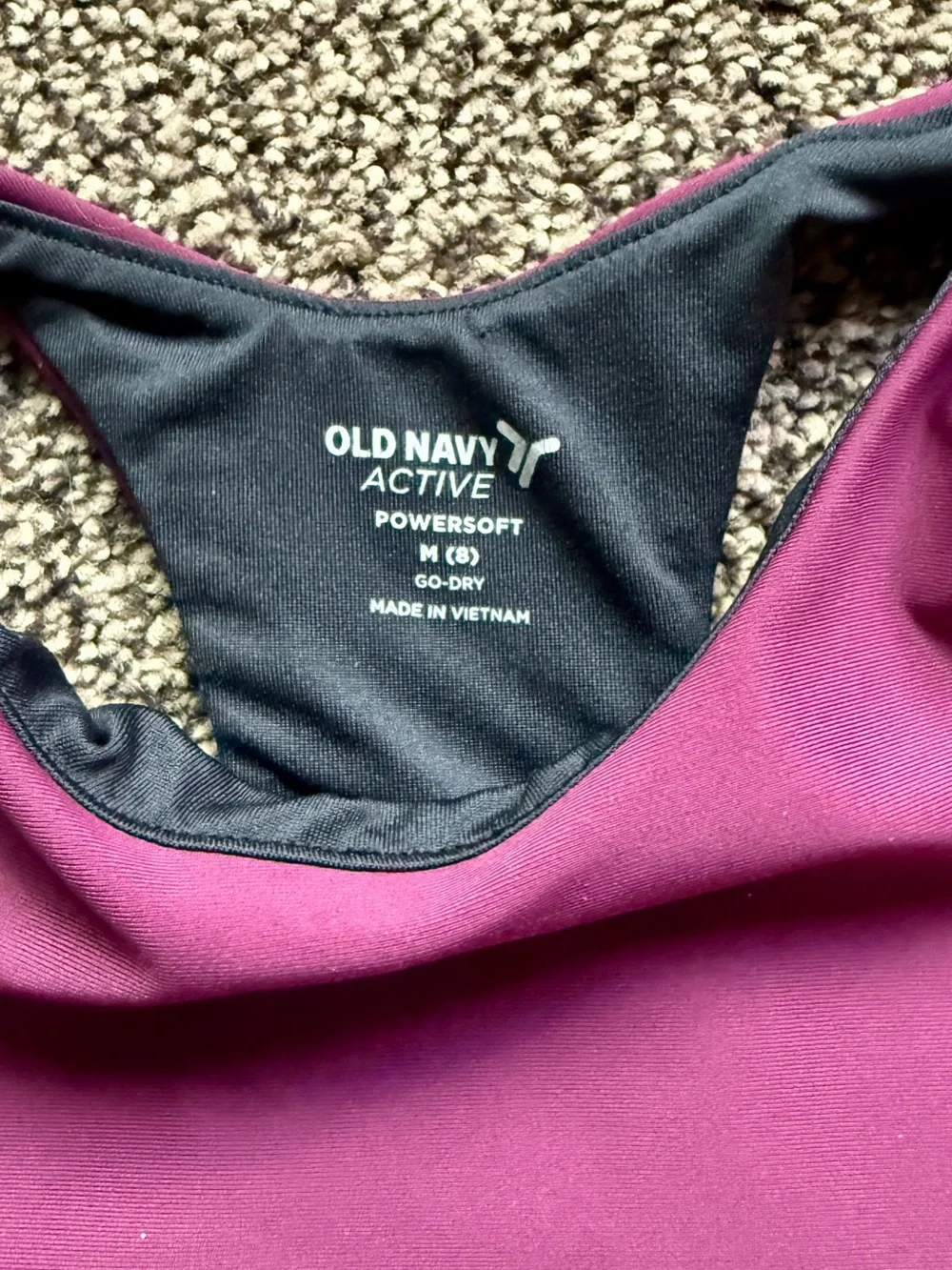 Old Navy Active Girls Magenta Cropped Tank
